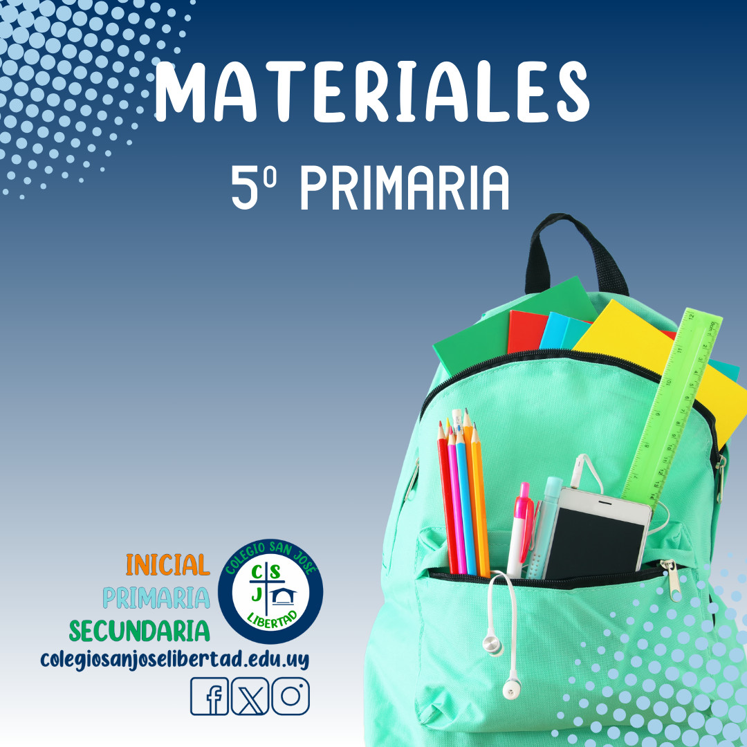 LISTA DE MATERIALES (5º Primaria)