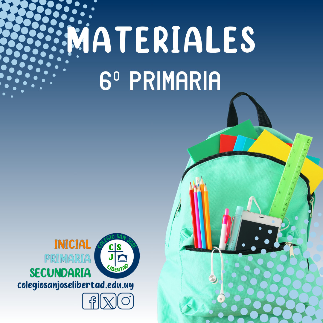 LISTA DE MATERIALES (6º Primaria)