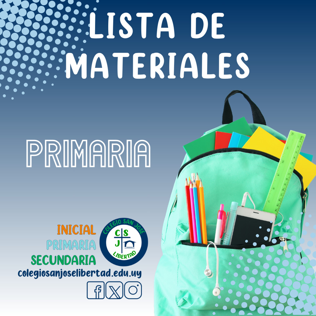 LISTA DE MATERIALES (Primaria 2024)