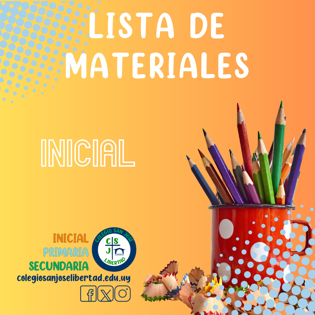 LISTA DE MATERIALES (INICIAL 2024)
